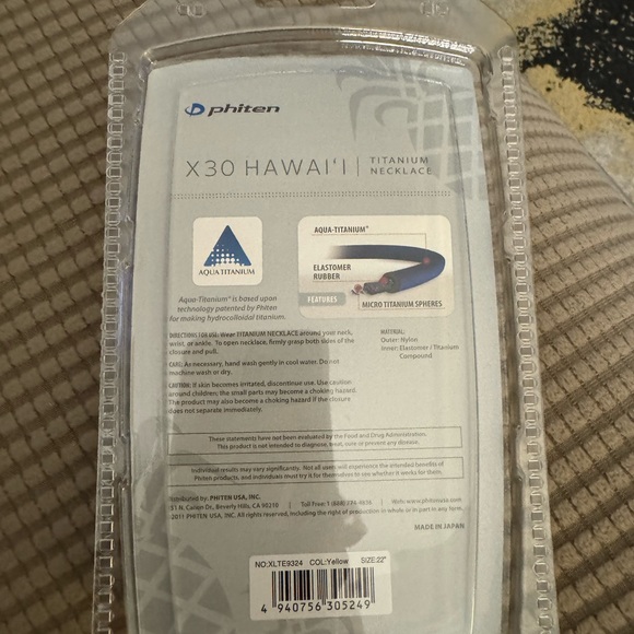 NEW Phiten Limited Edition Hawaii titanium pineapple NECKLACE - Picture 2 of 2